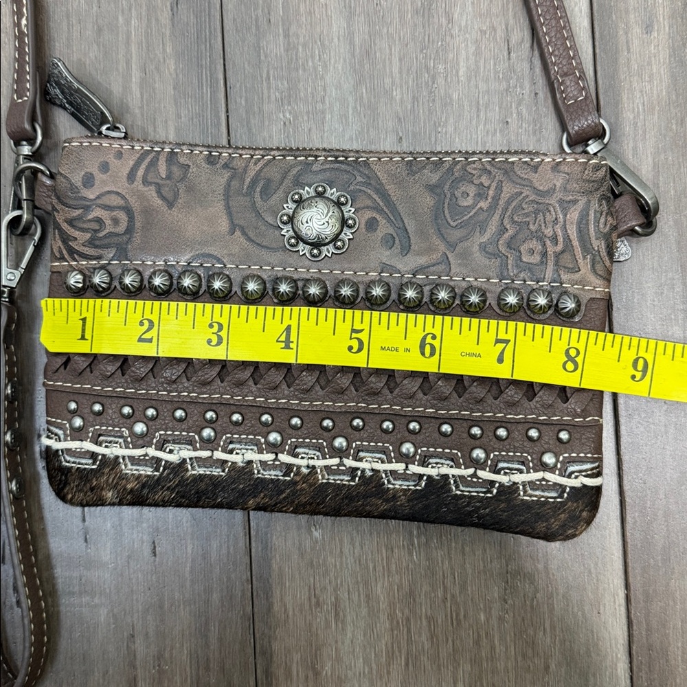 Trinity Ranch western Brown Patterned crossbody B… - image 9